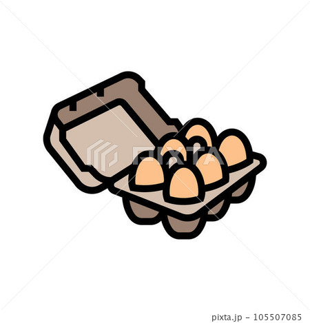egg box hen color icon vector illustration egg box hen color icon vector illustration 105507085