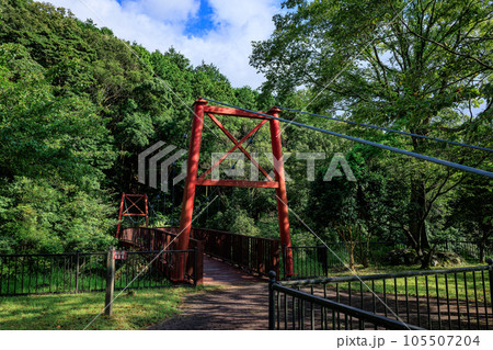 十曽池公園　赤いつり橋 105507204