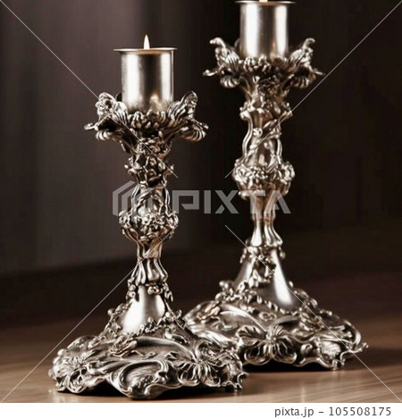 アンティーク ビンテージ キャンドルスタンド 燭台 スチール