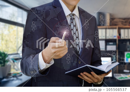 The manager works on a virtual screen with the workers location. 105508537