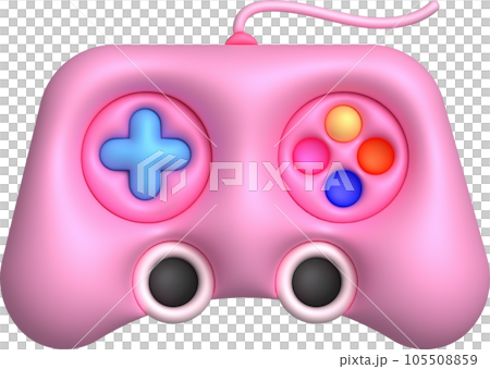 3d icon joystick gamepad game console or game controller Computer game. minimalist cartoon style 3d icon joystick gamepad game console or game controller Computer game. minimalist cartoon style 105508859
