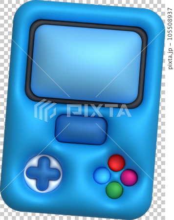 3d icon joystick gamepad game console or game controller with display screen Computer game. minimalist cartoon style 105508937