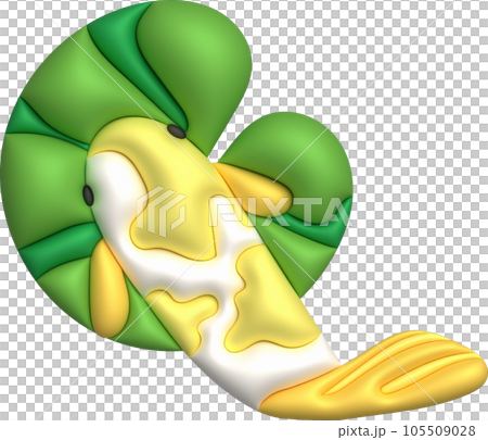 3d icon, colorful japanese koi fish and lotus leaf, minimal style icon 3d icon, colorful japanese koi fish and lotus leaf, minimal style icon 105509028