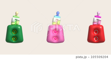 d icon. Baby bottle warmer. for newborns to clean 105509204
