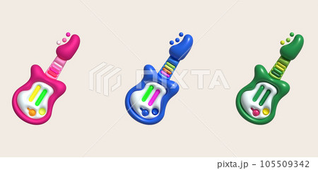 3d icon toy guitar,Funny children's toys 105509342