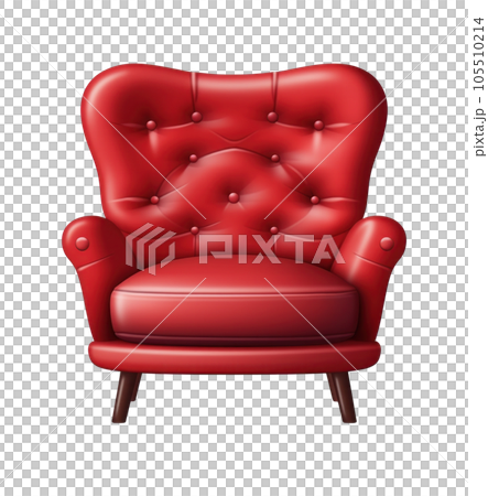Modern red chair isolated 105510214
