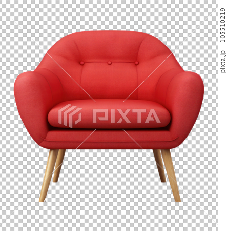 Modern red chair isolated Modern red chair isolated 105510219