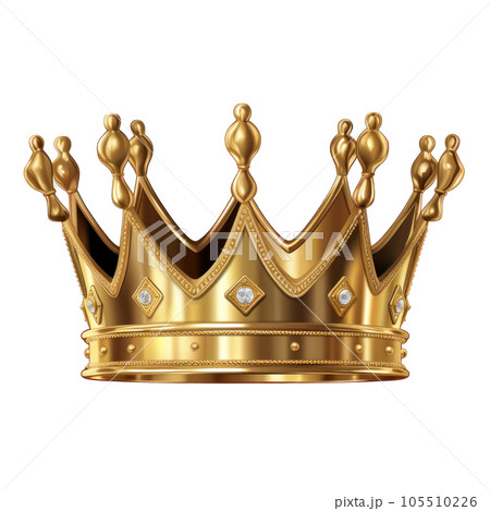 Golden crown isolated 105510226