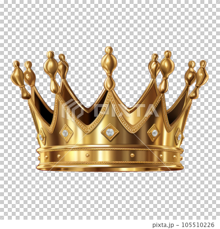 Golden crown isolated 105510226