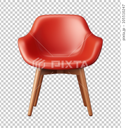 Modern red chair isolated Modern red chair isolated 105510247
