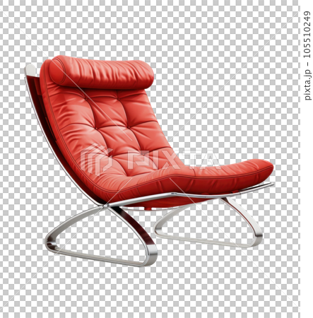 Modern red chair isolated Modern red chair isolated 105510249