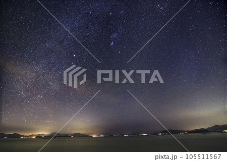 瀬戸内の秋の星景オリオン座と冬の天の川 瀬戸内の秋の星景オリオン座と冬の天の川 105511567