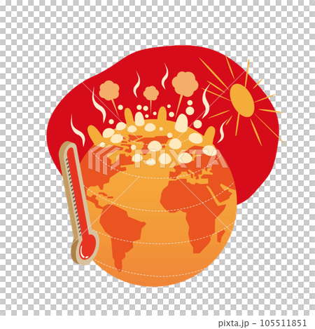 地球が沸騰するイメージイラスト 地球が沸騰するイメージイラスト 105511851