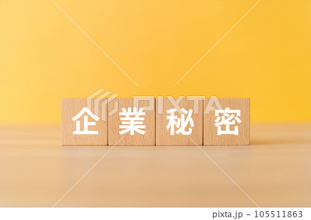 企業秘密のイメージ｜木のブロック 105511863