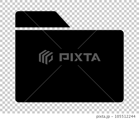 フォルダアイコンのシルエット 105512244