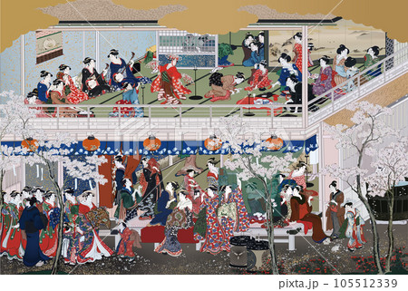 喜多川歌麿／吉原の花 105512339