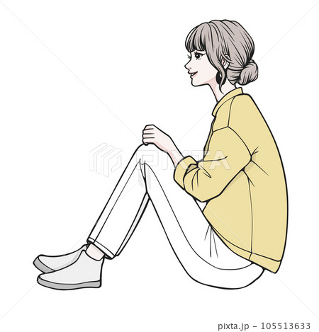 女の人の絵 女性のイラスト素材のイラスト素材 [105513633] - PIXTA