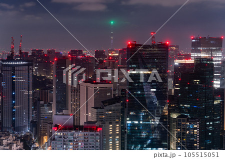 《東京都》深夜の東京都市風景 《東京都》深夜の東京都市風景 105515051