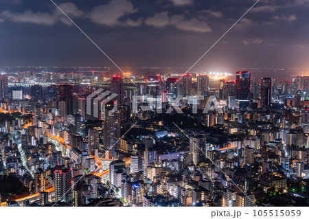 《東京都》深夜の東京都市風景 《東京都》深夜の東京都市風景 105515059