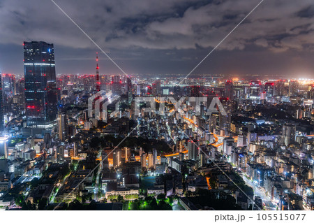 《東京都》深夜の東京都市風景 105515077