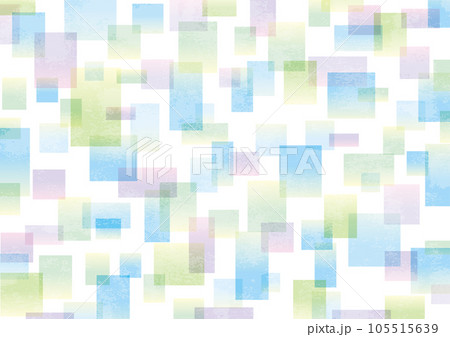 淡い色の四角の幾何学グランジ模様（シームレスではありません） 105515639
