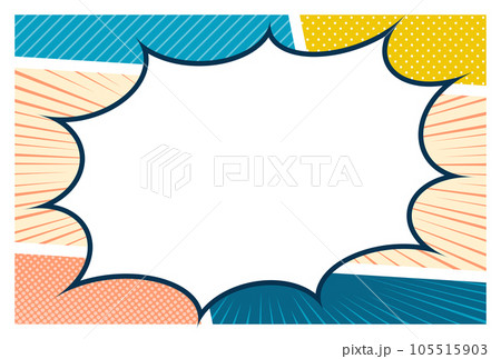 背景素材_漫画_カラフル 105515903