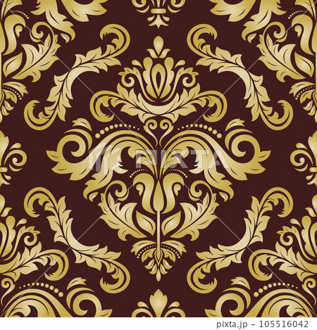 Orient Damask Seamless Background With Arabesques 105516042