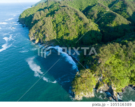 三陸のリアス式海岸(ドローン空撮) 三陸のリアス式海岸(ドローン空撮) 105516389