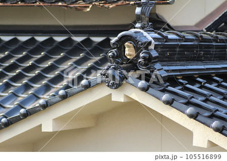 恵比寿様 飾り瓦 恵比寿大黒様 瓦置物 D566 恵比寿:大黒 21cm [ 恵比寿天