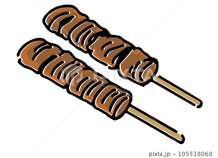 肉巻棒　焼肉串　屋台　フード 105518068