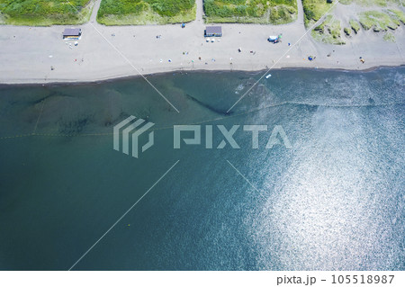 空から見た海水浴場イメージ 空から見た海水浴場イメージ 105518987