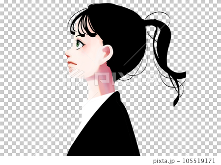 就職活動中の女性シンプルなイラスト2 就職活動中の女性シンプルなイラスト2 105519171