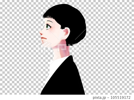 Simple illustration of a woman who is looking for a job 3 Simple illustration of a woman who is looking for a job 3 105519172
