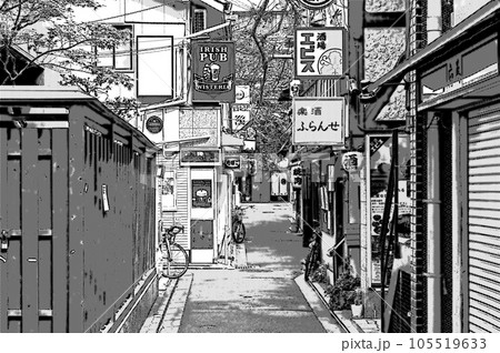 【マンガカット風京都】昼の飲み屋街は夜の残り香が漂う異空間 105519633