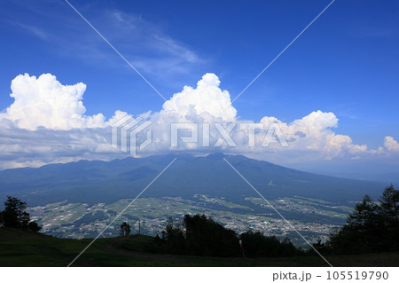 八ヶ岳連峰と山麓の景色 八ヶ岳連峰と山麓の景色 105519790
