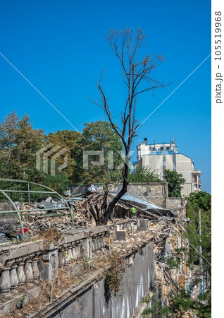 The estate of Count Tolstoy, damaged by a Russian rocket in Odessa, Ukraine 105519968