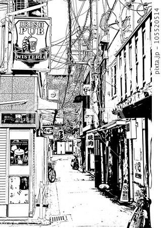 【京都白黒】昼の飲み屋街は夜の残り香が漂う異空間 105520514