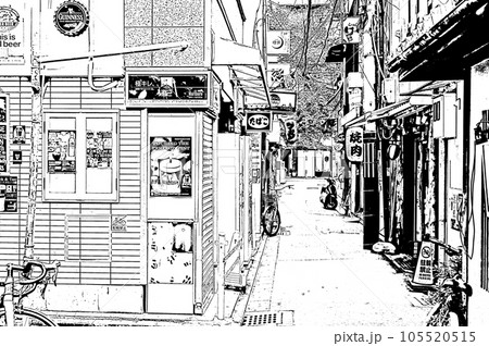 【京都白黒】昼の飲み屋街は夜の残り香が漂う異空間 105520515