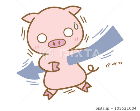 矢印がグサッと刺さるぶた 矢印がグサッと刺さるぶた 105521004