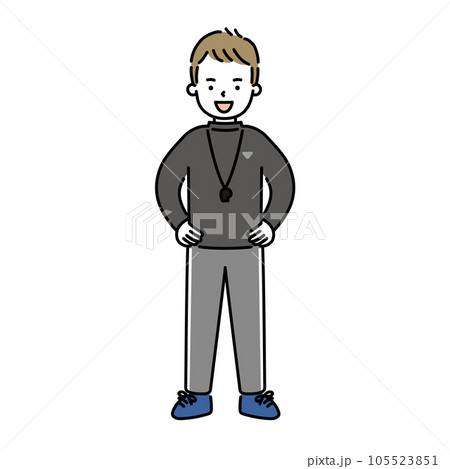 スポーツの指導者の男性イラスト素材 105523851