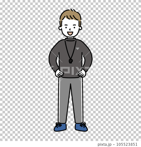 スポーツの指導者の男性イラスト素材 105523851