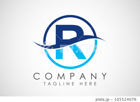 Initial alphabet with swoosh or ocean wave logo design. Graphic alphabet symbol for corporate business identity Initial alphabet with swoosh or ocean wave logo design. Graphic alphabet symbol for corporate business identity 105524076