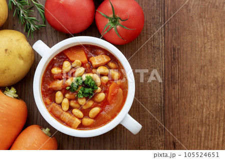 大豆とトマトの野菜スープ 105524651