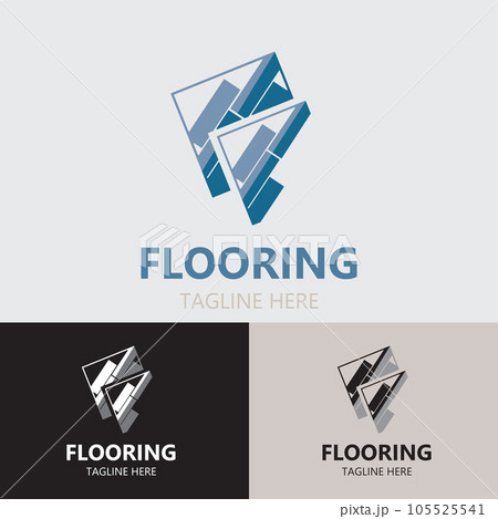 Flooring Logo design, custom Layer company Vector elegant parquet Illustration 105525541