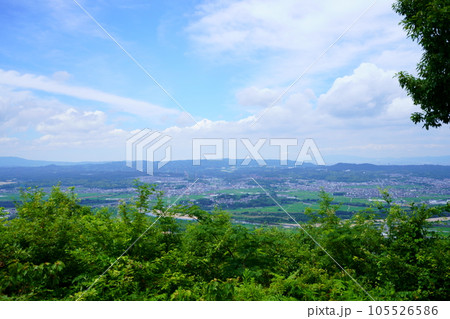 万灯呂山展望台から見た精華町方面・生駒山方面 105526586