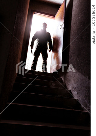 killer and stair killer and stair 105526614