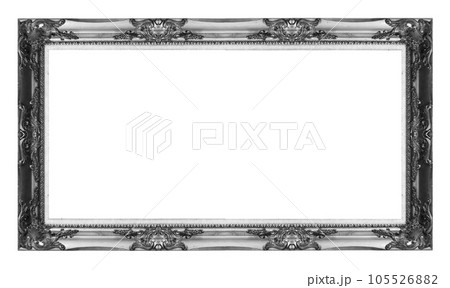 Old antique black picture frame 105526882