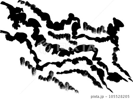 Grunge Ink Dry Brush Abstract Background. 105528205