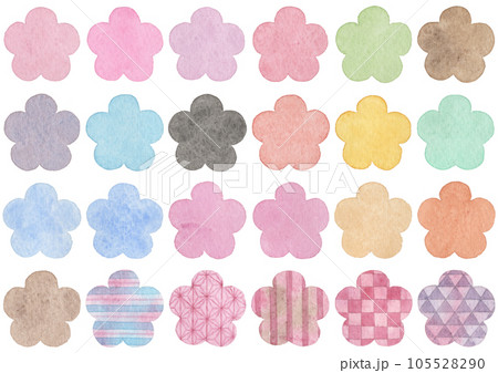 【水彩】花の素材セット 【水彩】花の素材セット 105528290