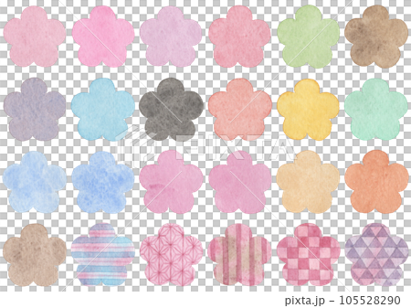 【水彩】花の素材セット 【水彩】花の素材セット 105528290